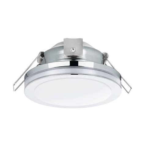 Eglo LED Einbauleuchte PINEDA 1 chrom 6W 3000K Warmweiß Ø82mm IP44 E95962