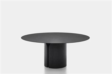 Mdf Italia Table Ronde Nvl Table Cm Noir Brillant Polyur Thane