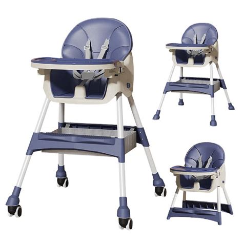 4 In 1 Convertible High Chair With Wheels Eat And Grow Feeding Chair Grow