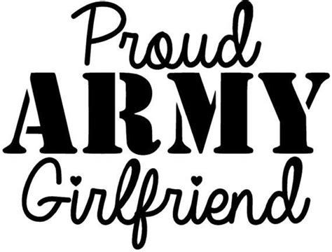 Proud Army Girlfriend Decal Military Appreciation Patriotic Etsy