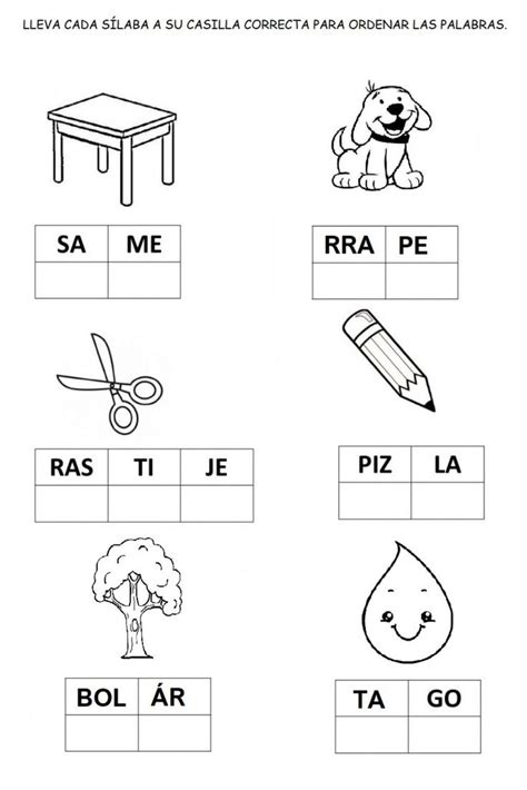 Ordena Las Sílabas Y Forma Palabras Ficha Interactiva Bilingual