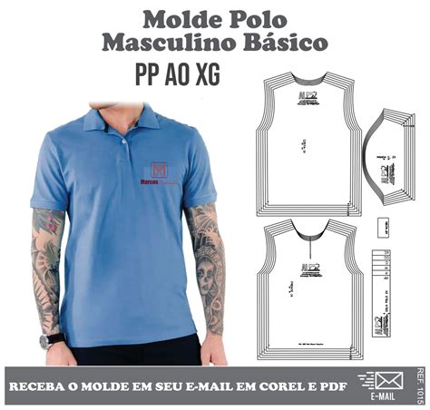 Molde Modelagem Polo Masculino B Sico Elo Produtos Especiais