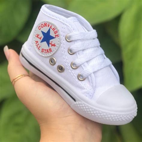 BOTA Branco Tipo ALL STAR Cano Alto Bebê Inf Direto da Fábrica 18a25