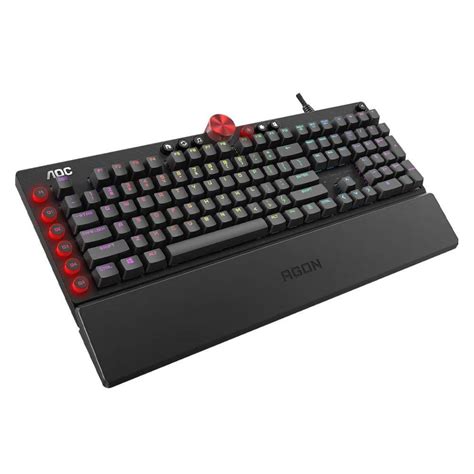 Teclado Mecânico Gamer AGK 700 Argon rgb Anti ghosting Preto ABNT2