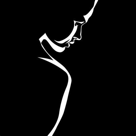 Free Vector Description: Woman silhouette on black. Free vector ...