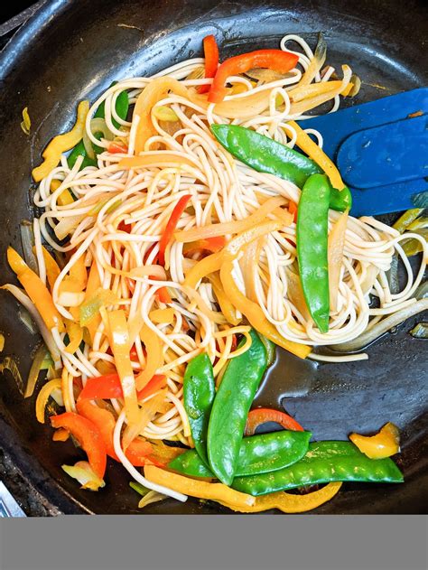 Vegan Singapore Udon Noodles Stir Fry Oil Free Recipe Plants Rule