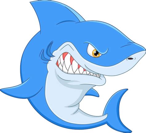 Premium Vector | Angry shark cartoon