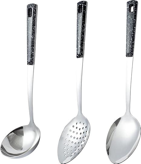 3 Piecestainless Steel Serving Spoons Set With Slotted