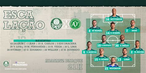 Escala O Para O Jogo Contra A Chapecoense R Palmeiras