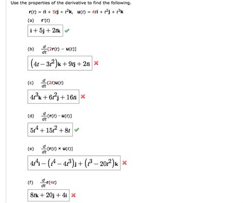 Solved Use The Properties Of The Derivative To Find The Chegg