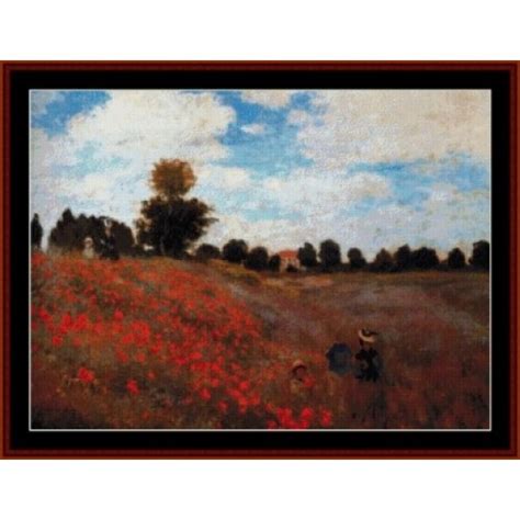 Poppy Field By Monet Chart Or Kitcross Stitch Collectibles Monet Kits