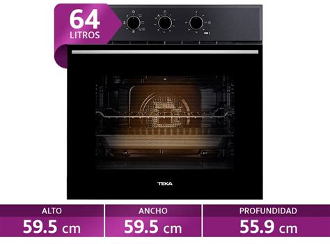 Ripley HORNO ELÉCTRICO TEKA EMPOTRABLE 64 L HSB 610 BK NEGRO