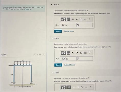 Solved Determine The Components Of Reaction At A And C Take Chegg