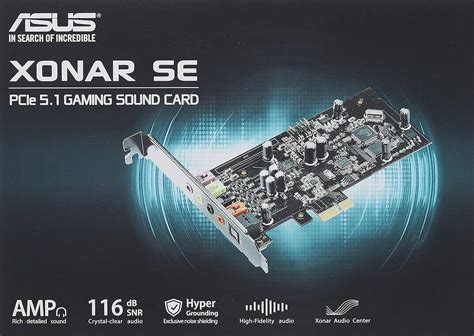 ASUS XONAR SE Tarjeta De Sonido Para Juegos PCIe De 5 1 Canales 192 KHz