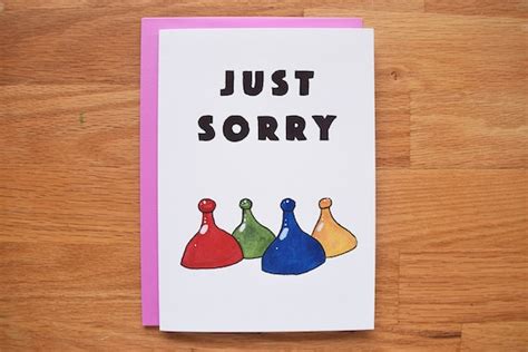 Cute Sorry Card Just sorry funny card funny by WittyGrittyPaperCo