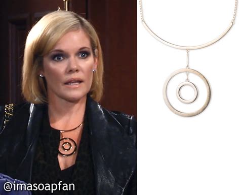 Ava Jeromes Gold Concentric Circle Pendant Necklace General Hospital