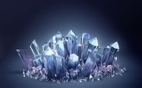 Fondos De Pantalla 3d Cristal Cristales Cristal 3d Cristal Azul 1920x1200 Coolwallpapers