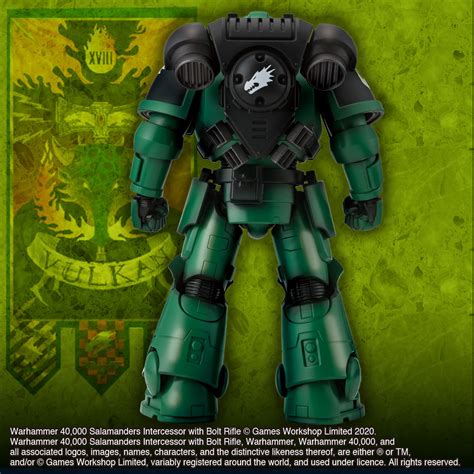 Warhammer 40000 Salamanders Intercessor With Bolt Rifle Warhammer Premium Bandai Singapore