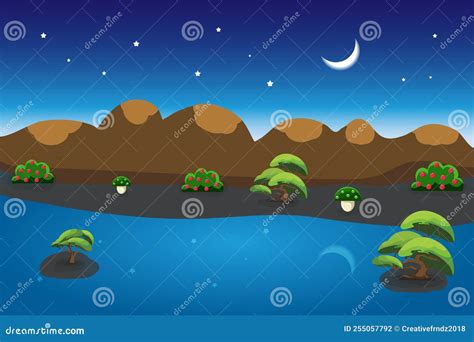 Beautiful 2d Background Vector Art Stock Vector - Illustration of ...