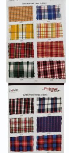 Polyester Cotton Twill Check Fabric Sample SUITING FABRIC Check