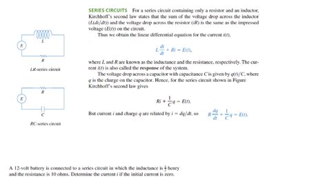 Solved Series Circuits For A Series Circuit Containing Only