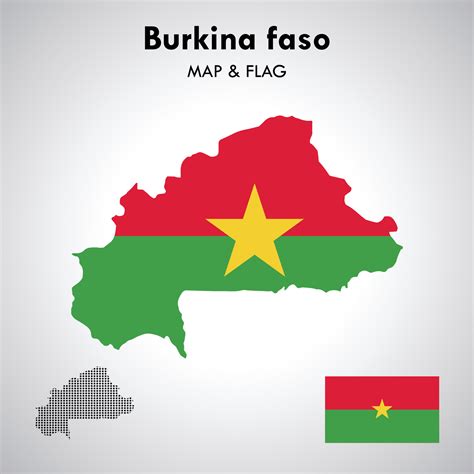 Burkina faso flag and map design vector file 24523678 Vector Art at ...