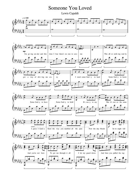 Someone You Loved Free Piano Sheet Music