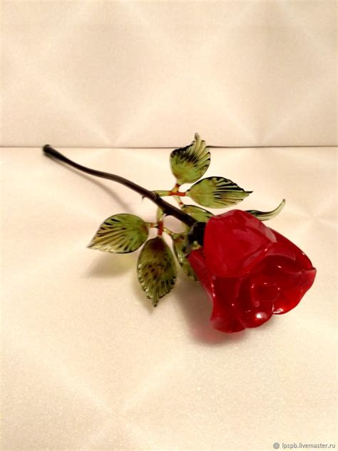 Роза из стекла купить в интернет-магазине Ярмарка Мастеров по цене 4500 ...