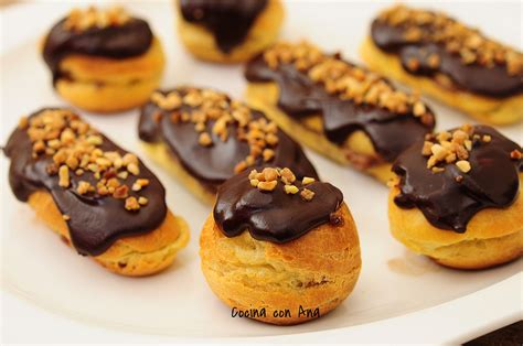 Profiteroles Con Crema De Caf Cocina Con Ana