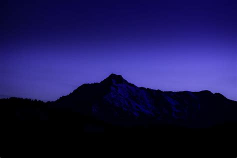 Sky Mountains Night Violet Dark Purple Hd Wallpaper Pxfuel