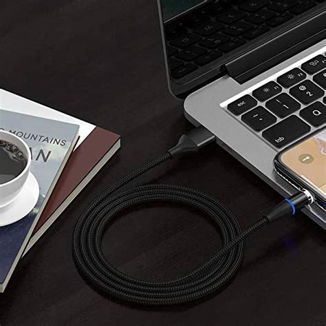 Aiwanto Магнитный USB-кабель для зарядки 3-в-1 Круглый светодиодный ...