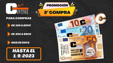 Promoción 2ª Compra Regalamos 10 20 o 50 para tu siguiente compra