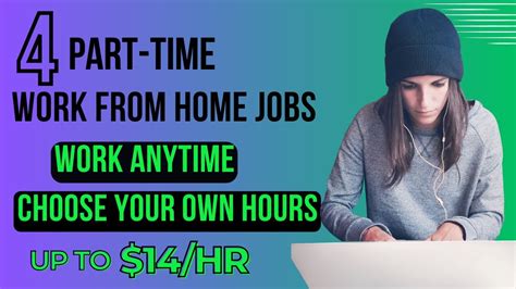 Part Time Work At Home Jobs Work Anytime Up To 14 Hr No