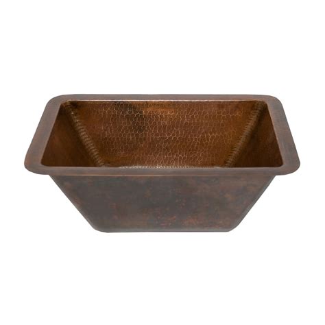 Premier Copper Products Oil Rubbed Bronze Copper Undermount Rectangular Bathroom Sink At