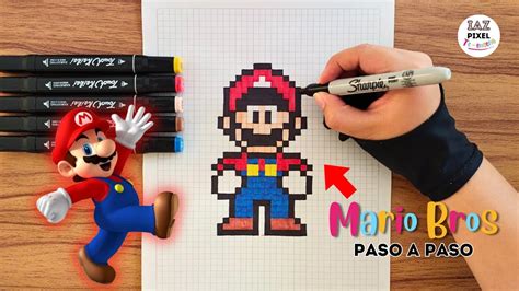 Como Pintar A MARIO BROS En PIXEL ART Tutorial Paso A Paso Pixelart