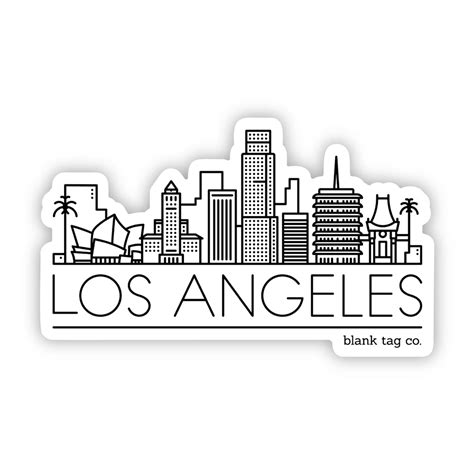 The Los Angeles Skyline Vinyl Sticker Decal – Sticker Planet