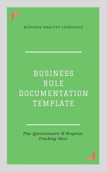 Business Rule Documentation Questionnaire Brdq