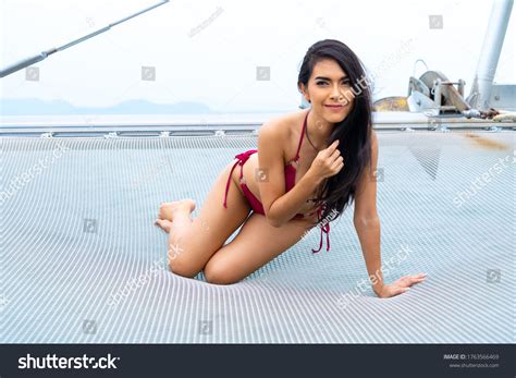 Sexy Asian Woman Bikini Lay Down Stock Photo 1763566469 Shutterstock