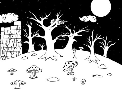 Ink Forest Landscape by AmazingArsonist on Newgrounds