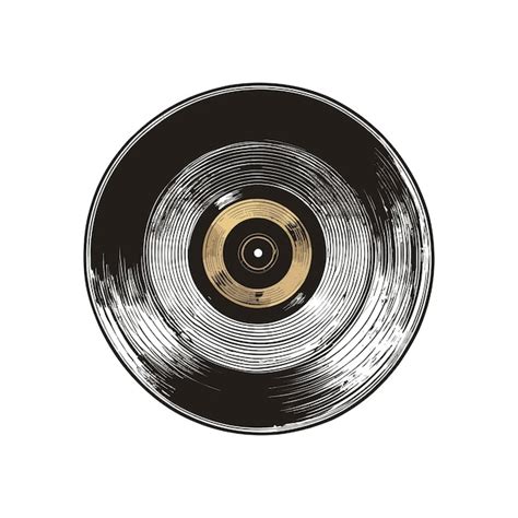 Premium Vector Vinyl Record Hand Drawn Sketch Vector Illustration