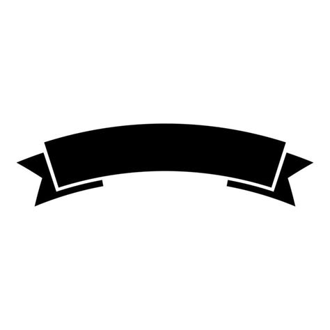 Black Ribbon Banner Advertising Icon