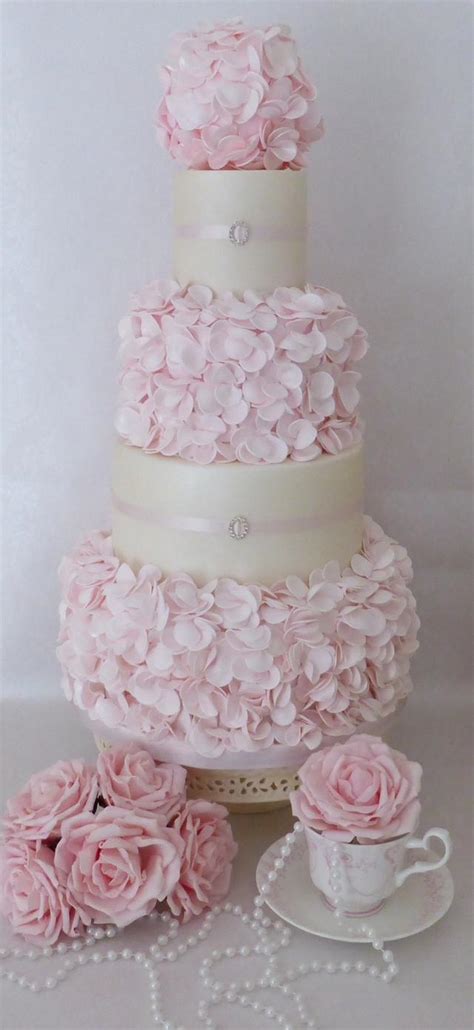 Ruffle Wedding Cake Decorated Cake By Deborah Cakesdecor