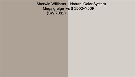 Sherwin Williams Mega Greige Sw 7031 Vs Natural Color System S 1502