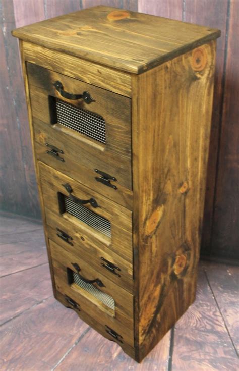 Vegetable Bin Potatoes Wood Potato Storage Rustic Cupboard