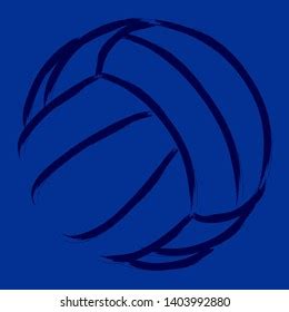 Stylized Illustration Hand Drawing Volleyball Background Stock Vector