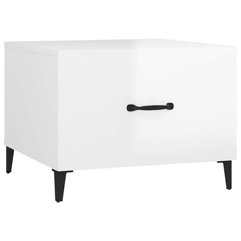 Omabeta Tables Tables basses avec pieds métal 2 pcs Blanc brillant