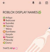 Matching Display Names Roblox Ideas