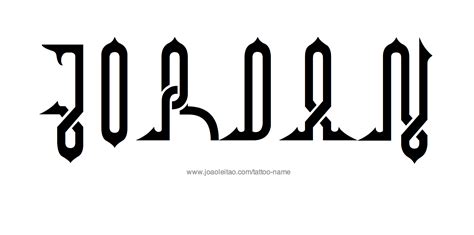 Jordan Name Tattoo Designs