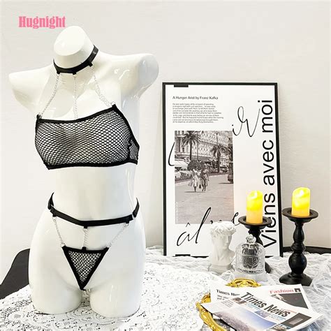 Roupa Interior Transparente De Praia Aberta Para Mulheres Lingerie Sexy Conjunto De Fantasias