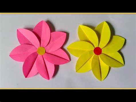 Cara Membuat BUNGA Dari Kertas Origami Kelopak Bunga Paper Flower